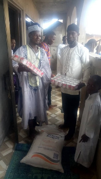 NDC in Prestea Huni-Valley donating items to the Muslim Community