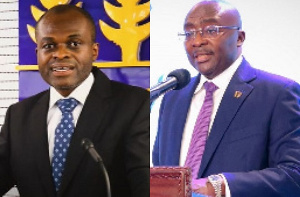 Lawyer Martin Kpebu (left), Vice President Dr Mahamudu Bawumia (right)