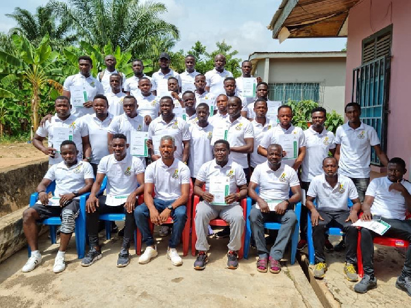 A photo of the coaches in the Ashanti Region