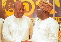 Vice President of Ghana,  Dr Mahamudu Bawumia with NDC flagbearer, John Mahama