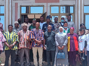 Some participants at the  media briefing in Nalerigu