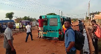 Stranded workers at Abokobi