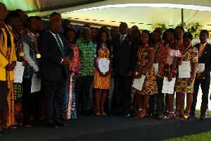 President Nana Akufo-Addo with some awardees