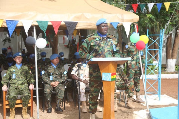 Lt Col Eric Aboagye Tieku delivers an address