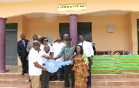 Dr.Nii Kotei Dzani handing over the facility