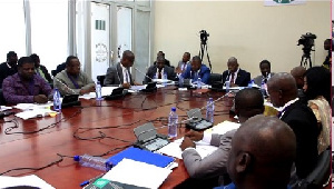 Members of the Public Accounts Committee in parliament