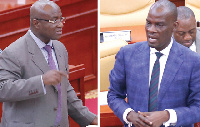 Majority leader Osei Kyei-Mensah-Bonsu (left) and Minority leader Haruna Idrissu