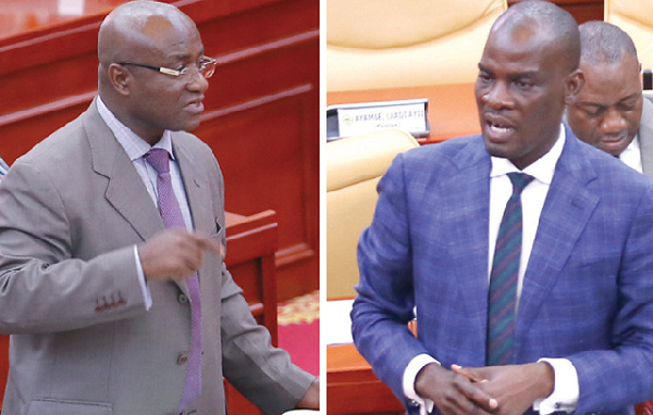 Majority leader Osei Kyei-Mensah-Bonsu (left) and Minority leader Haruna Idrissu