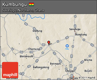 File photo: Shaded relief map of Kumbungu