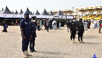 Police played different roles at the Rawlings funeral.