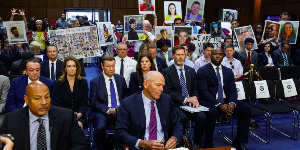 Boeing chief executive Dave Calhoun before Congress this week