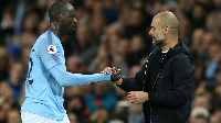 Pep Guardiola and Yaya Toure