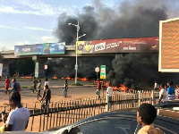 The scene of the riots as it happened on Thursday