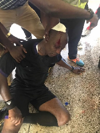 Referee Yakubu Nuhu Liman was injured during a match between Elmina Sharks and Medeama