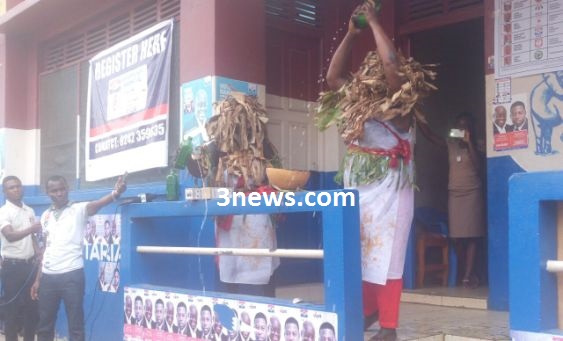 The masked women invoked curses on EC Chair on suspicion of rigging the elections