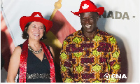 Madam Martine Moreau, High Commissioner of Canada to Ghana and Ignatius Baffour Awuah