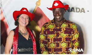 Madam Martine Moreau, High Commissioner of Canada to Ghana and Ignatius Baffour Awuah