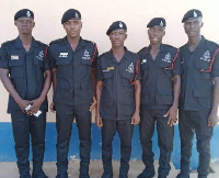 The new police officers that John Kobina Abbam Saani helped to get into the service