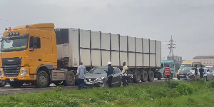 The incident occurred between Toyota Ghana and the Axle Weighing Station on Monday, July 29