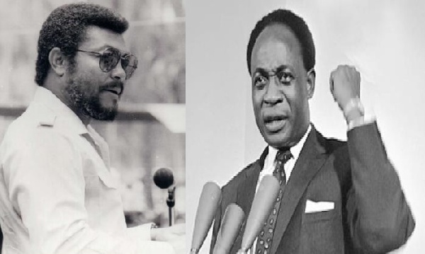 The late Jerry John Rawlings and Kwame Nkrumah