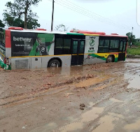 A bad road in Ghana