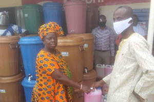 Caterers in the Oti Region have donated personal protective equipment (PPE) to the NPP at Dambai