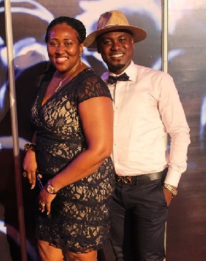 Abeiku Santana and wife