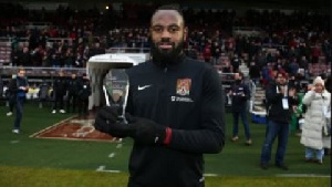 Hiram Boateng with his award