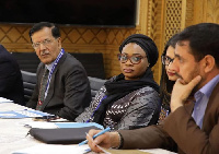 Charlotte Osei [C], UN's International Elections Commissioner to Afghanistan