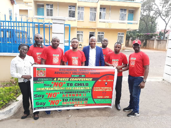 Executives of Anchoring Democracy Advocacy Movement Ghana in a group picture