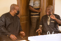 Mahama in a chat with Ohene Agyekum