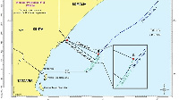 A map showing the borders of Kenya and Somalia