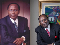 Combination photo of young and older Chris Kirubi