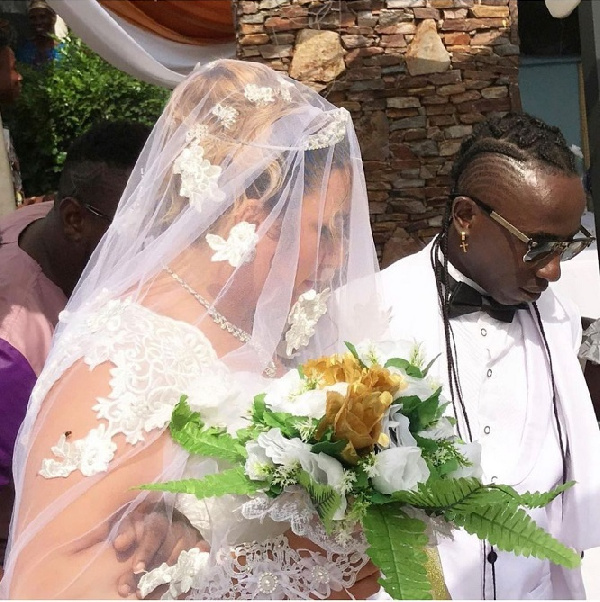 Patapaa and his newly weded wife, Liha Miller