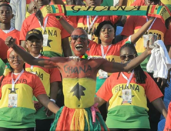 Supporters cheering during a game