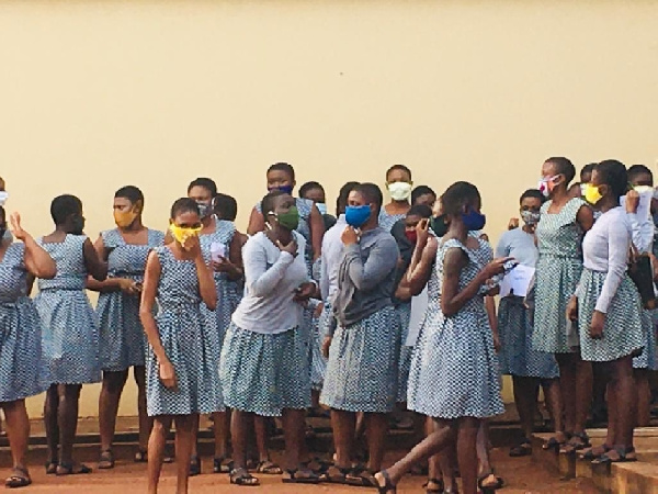 Students at the Accra Girls SHS