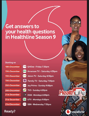 Vodafone Healthline aired on the following channels