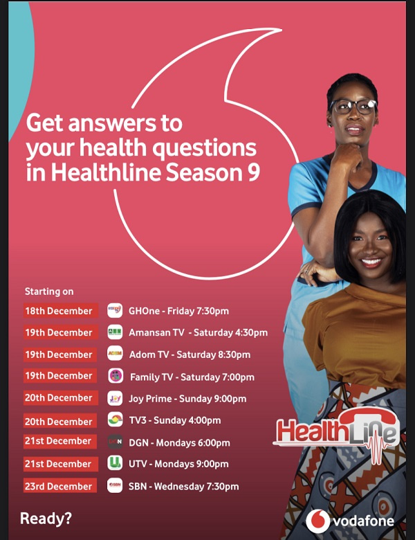 Vodafone Healthline aired on the following channels