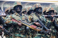 File photo of military officers in Ghana