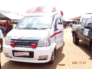 The ambulance donated by the NPP Japan branch