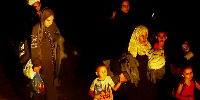 Palestinians have been fleeing in darkness