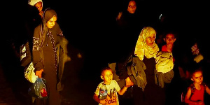 Palestinians have been fleeing in darkness