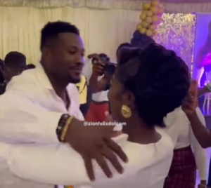 Ghana legend, Asamoah Gyan spotted at birthday party of popular TikToker Asantewaa