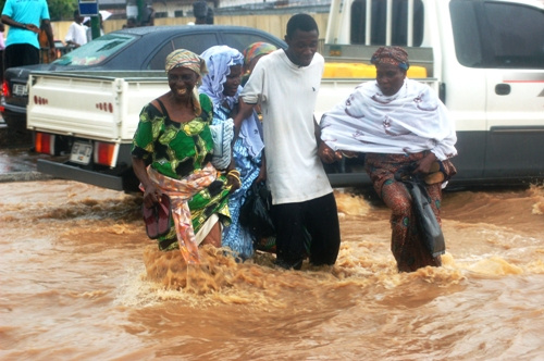 Flood waters