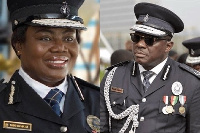 CID Boss. DCOP Maame Yaa Tiwaa Addo-Danquah and IGP, David Asante Apeatu