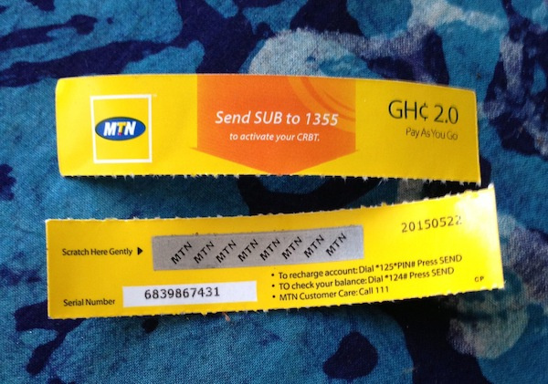 MTN scratch cards