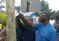 A photo of the commissioning of the project