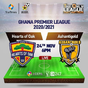 Accra Hearts of Oak will host Ashantigold on matchday two at the Accra Sports Stadium today