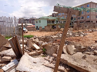 Some of the houses demolished in the area