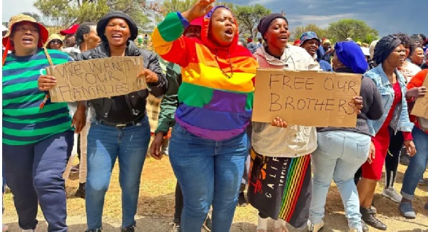 Relatives of those underground have been protesting on the surface